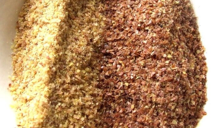 Ground milled gold linseed meal