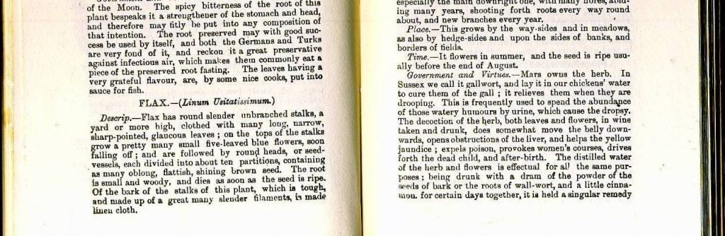 Linseed is a Culpeper herbal remedy for constipation.