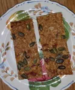 Dairy-free, Gluten-free, Vegan Flapjack, Linseed Flaxjack Apricot Pumpkin seed