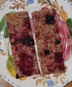 Dairy-free, Gluten-free, Vegan Flapjack, Linseed Flaxjack Mixed Berry