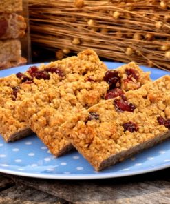 Cranberry apple cinnamon flaxjacks