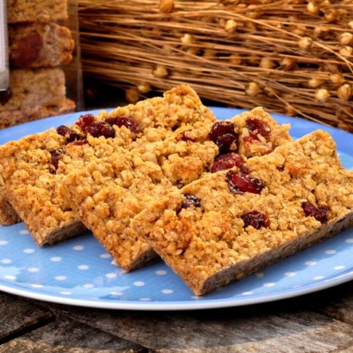 Cranberry apple cinnamon flaxjacks