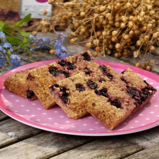 Blackcurrant Flaxjacks Gluten-free Flapjacks