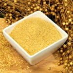 Ground golden linseed