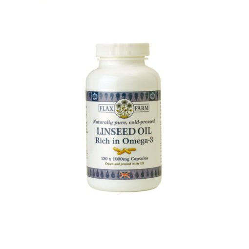 Flax Farm 1000mg linseed oil omega-3 capsules