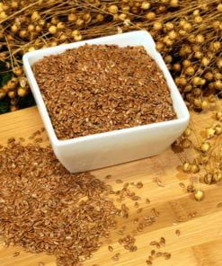 Whole-bronze-linseeds-and-linseed-plant