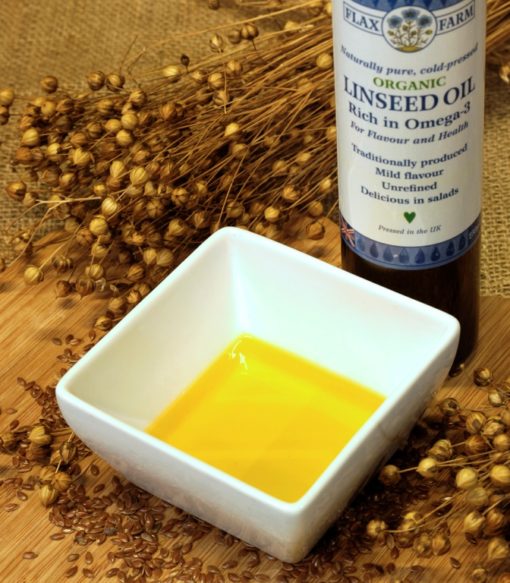 Flax Farm organic cold-pressed linseed oil for dogs