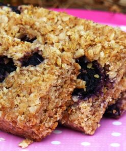 Blueberry Flaxjacks Gluten-free Linseed Flapjacks