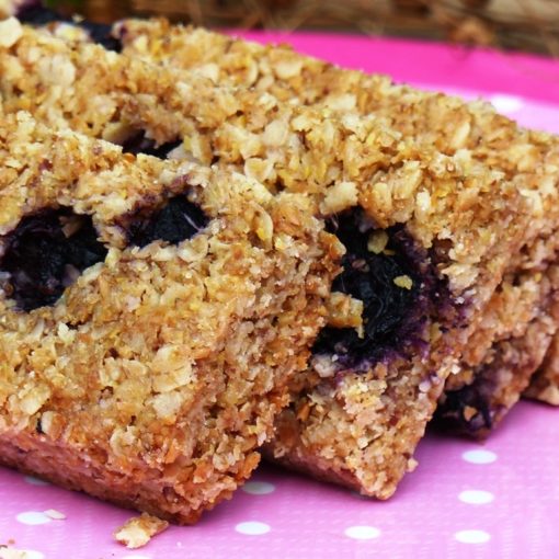 Blueberry Flaxjacks Gluten-free Linseed Flapjacks
