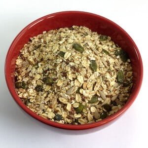 Bowl of Gluten-free Seedy Linseed Porridge/Muesli
