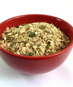 Bowl of Gluten-free Linseed Muesli base