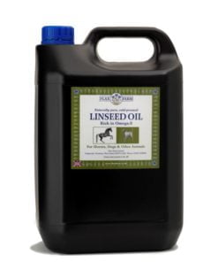 Flax Farm fresh cold pressed linseed oil for horses and dogs