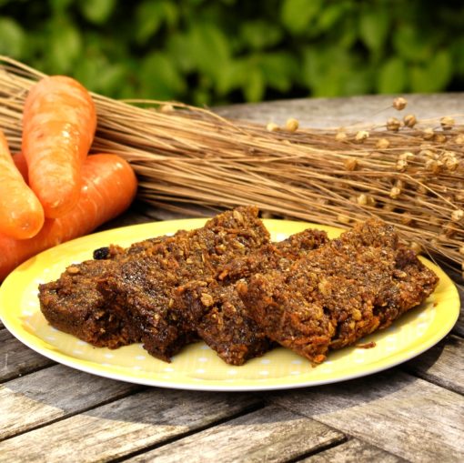 Flax Farm Gluten-free vegan Carrot Cake Flaxjacks linseed