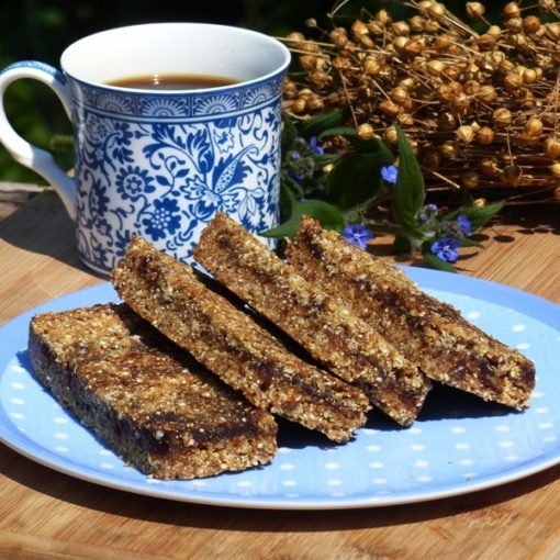Gooey Date and Quinoa Luxury Linseed Flaxjacks Oat-free Gluten-free Flapjacks