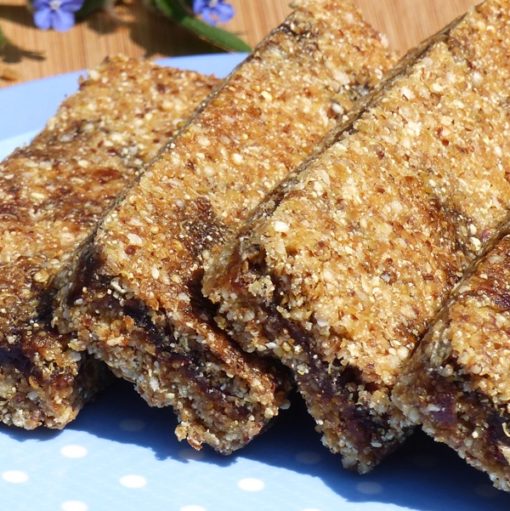 Gooey Date and Quinoa Luxury Linseed Flaxjacks Pat-free Gluten-free Flapjacks