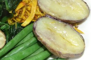 Linseed flaxseed oil is great drizzled over veg