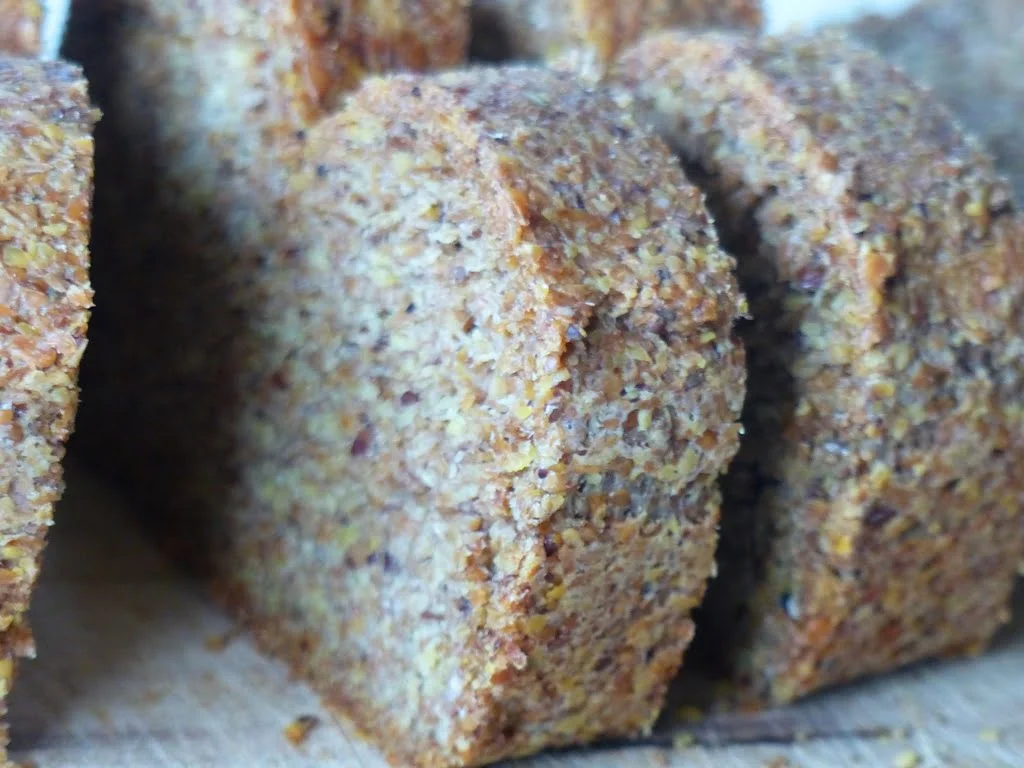 Simple Flax Bread, Gluten-Free, Wheat-Free, Carb-Free, Vegan, Paleo