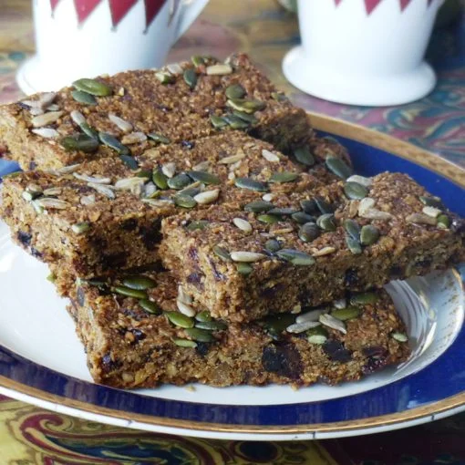 Gluten-free Fruitcake Flapjack Linseed Flaxjacks