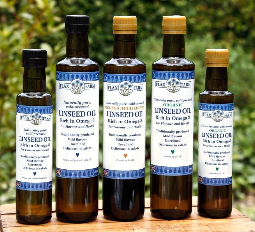 Cold-pressed unrefined linseed flax seed oil