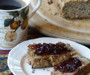 Gluten-free, carb-free paleo, diabetic bread toast and marmalade