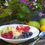 Gluten-free, oat-free, linseed, flax healthy Bircher muesli