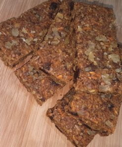 Gluten-free Sugar-free Ginger :Parkin Flapjack Linseed Flaxjack