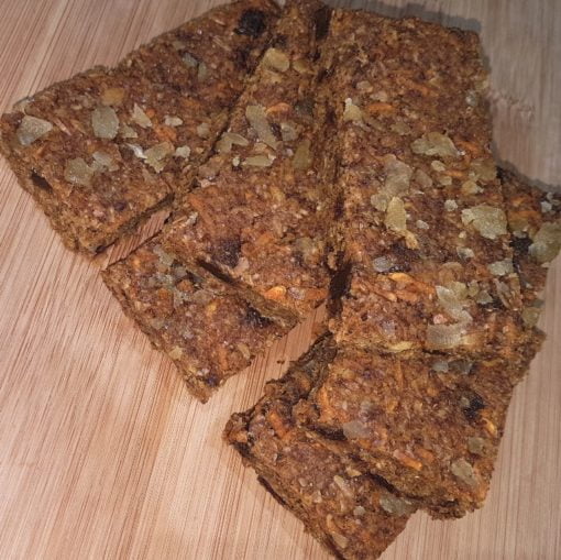 Gluten-free Sugar-free Ginger :Parkin Flapjack Linseed Flaxjack