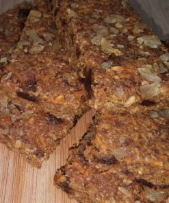 Gluten-free Sugar-free Ginger :Parkin Flapjack Linseed Flaxjack
