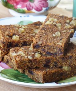 Gluten-free Sugar-free Ginger :Parkin Flapjack Linseed Flaxjack