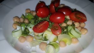 Flaxseed Linseed oil pesto with nettles basil, wild garlic