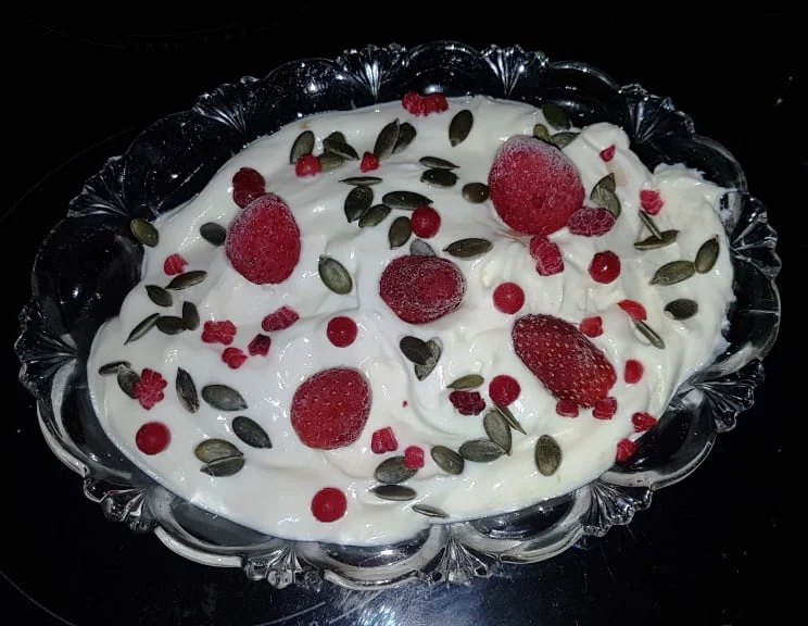 Healthy low carb low fatflaxseed oil dessert budwig diet
