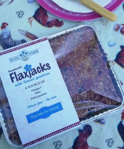 Vegan Gluten-free flapjack Mixed Berry Bake@Home Flaxjacks