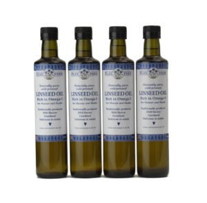 Cold-pressed organic uk grown linseed flaxseed oil