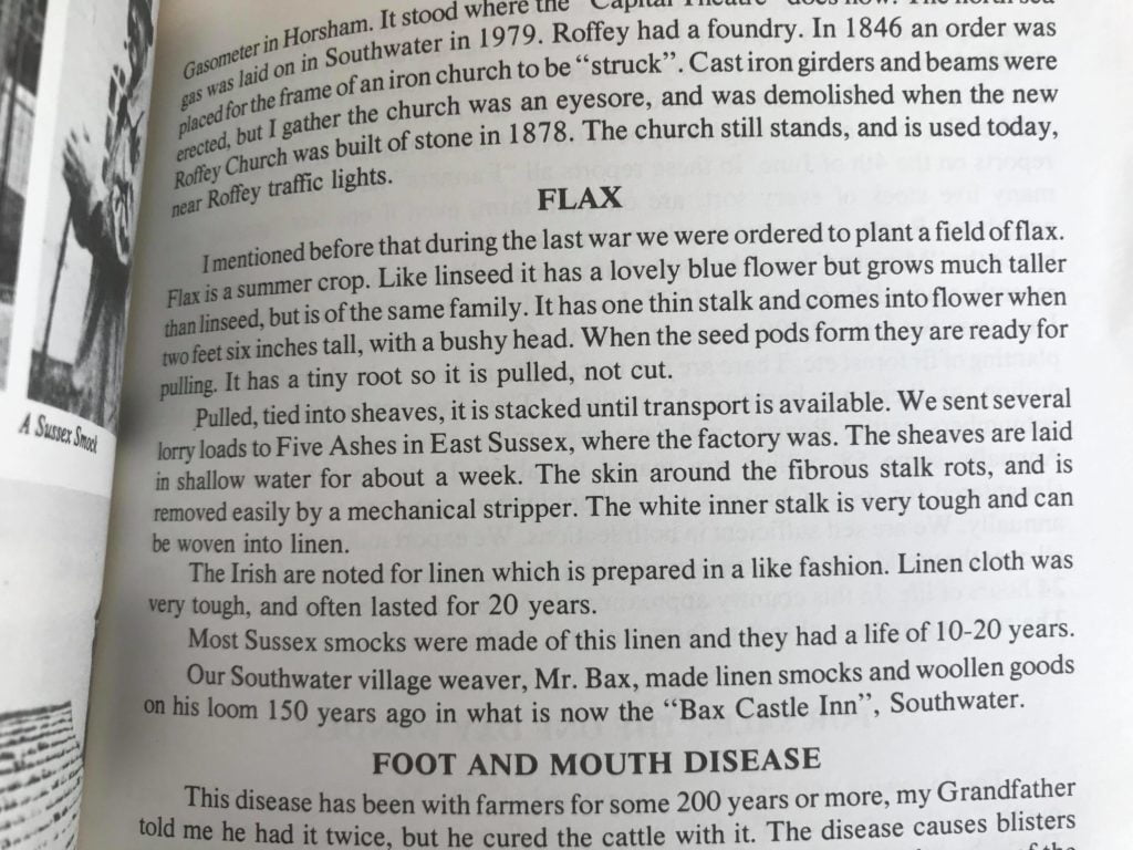 Flax grown for linen