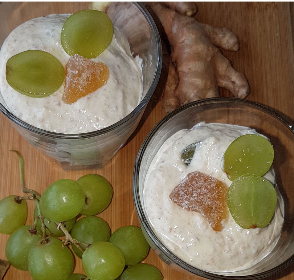 Grape & Ginger Dessert/Breakfast (with extra healthy options)