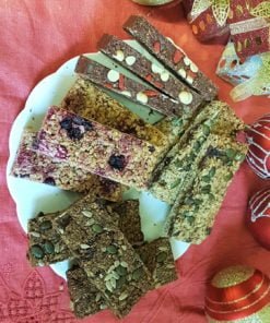 Gluten-free Christmas mincepie flapjacks with flax Dairy-free Vegan