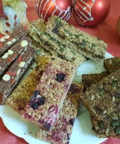 Gluten-free Christmas mincepie flapjacks with flax Dairy-free Vegan