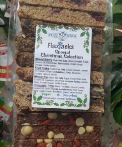Gluten-free Christmas mincepie flapjacks with flax Dairy-free Vegan