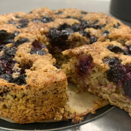 Blueberry and lemon cake gluten-free wheat-free oatmeal