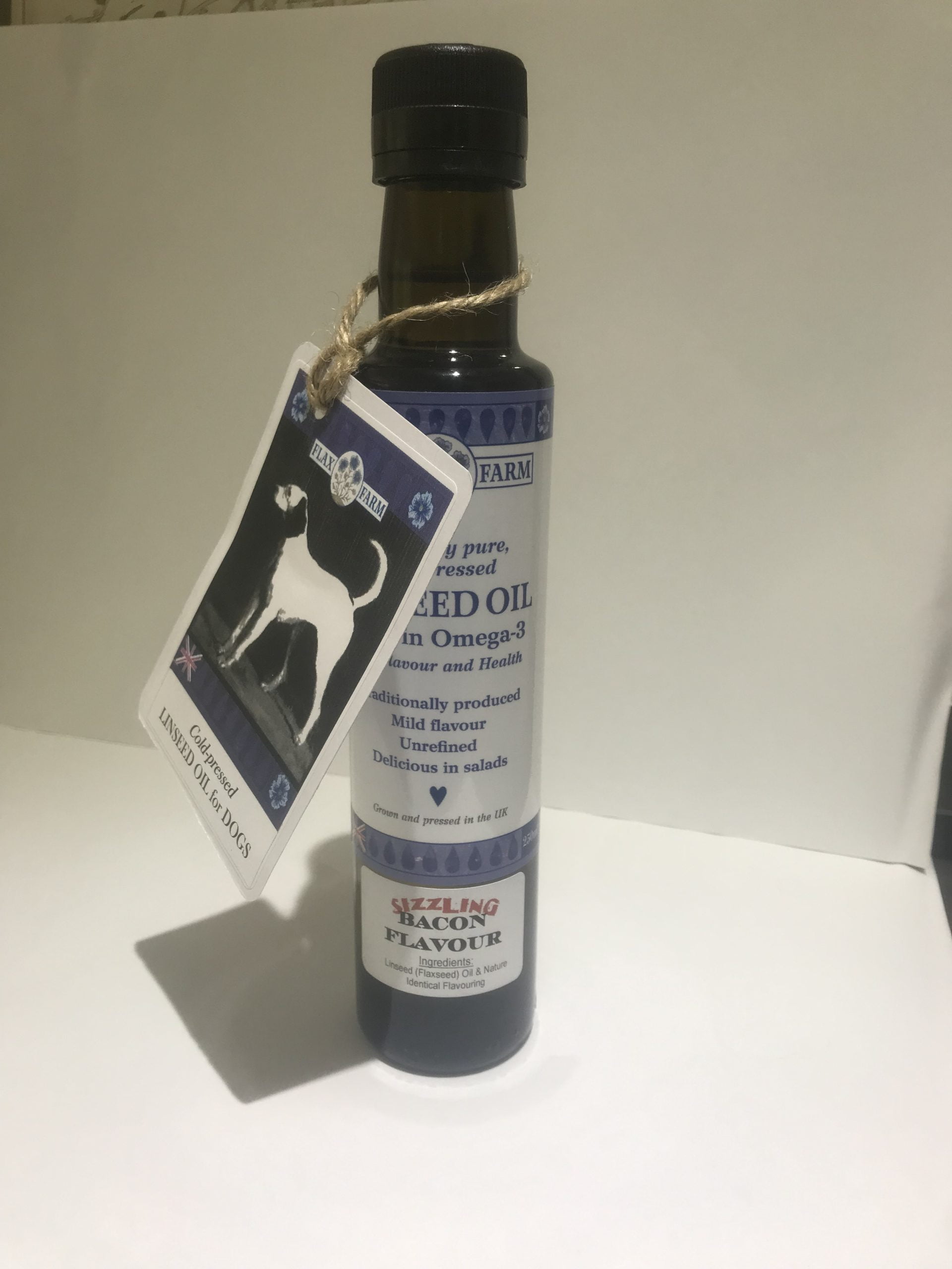 Sizzling Bacon Flavoured Flaxseed Oil 250ml for Dogs - Image 3