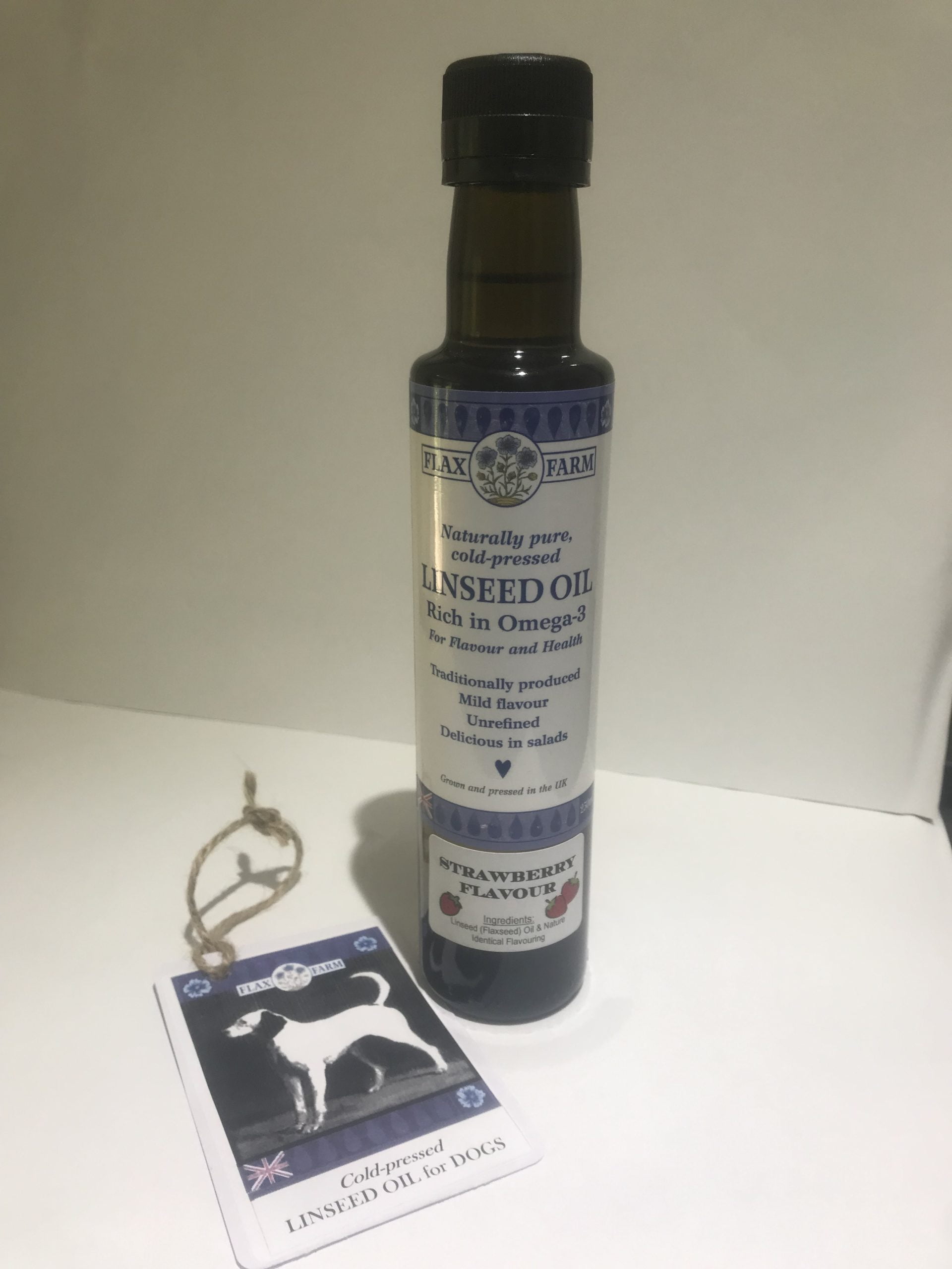 Strawberry Flavoured Flaxseed Oil 250ml for Dogs
