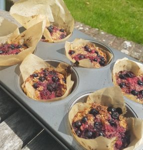 Gluten-free, high-fibre, dairy-free high protein breakfast muffins