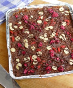 Gluten-Free vegan dairy-free luxury chocolate flax tiffin.